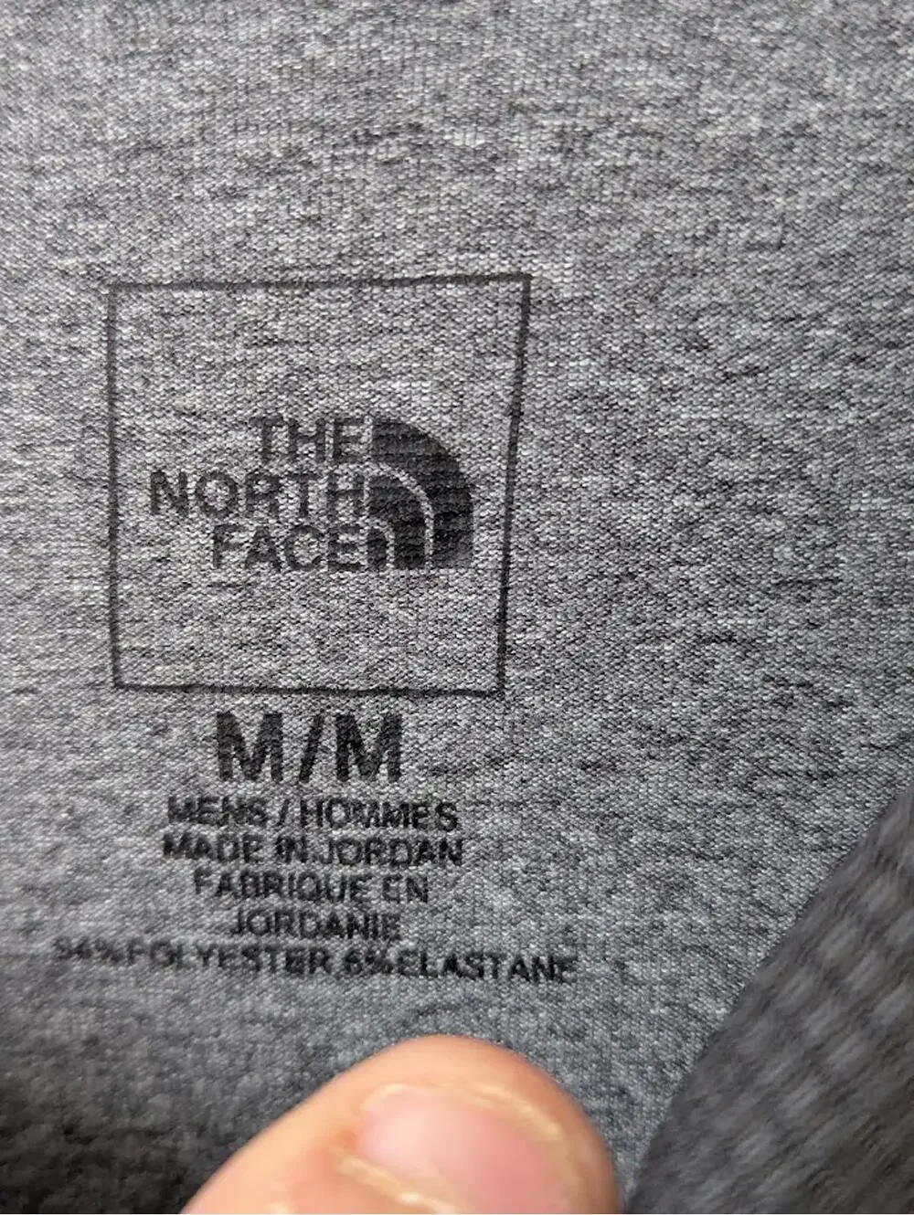 The North Face Medium Raglan Performance T-Shirt Heather Gray Black Colorblock